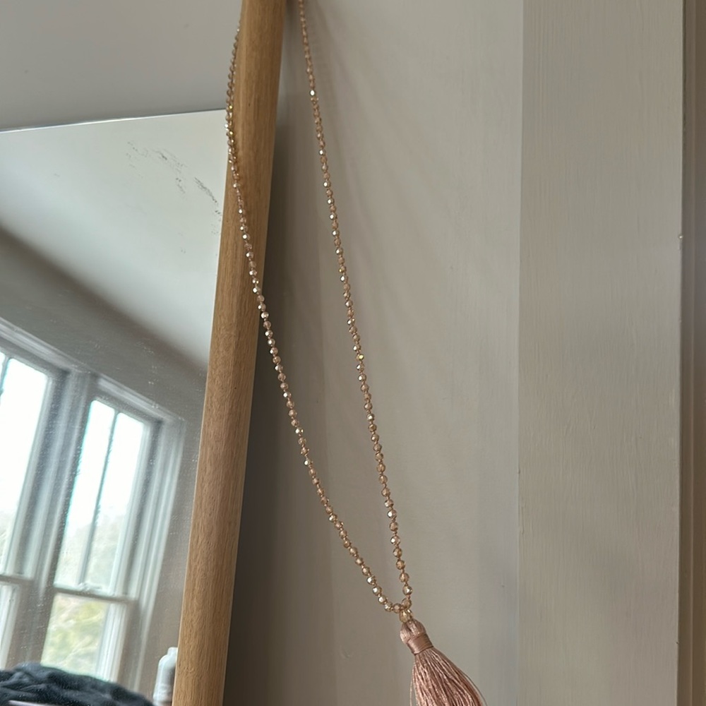 Blush crystal necklace